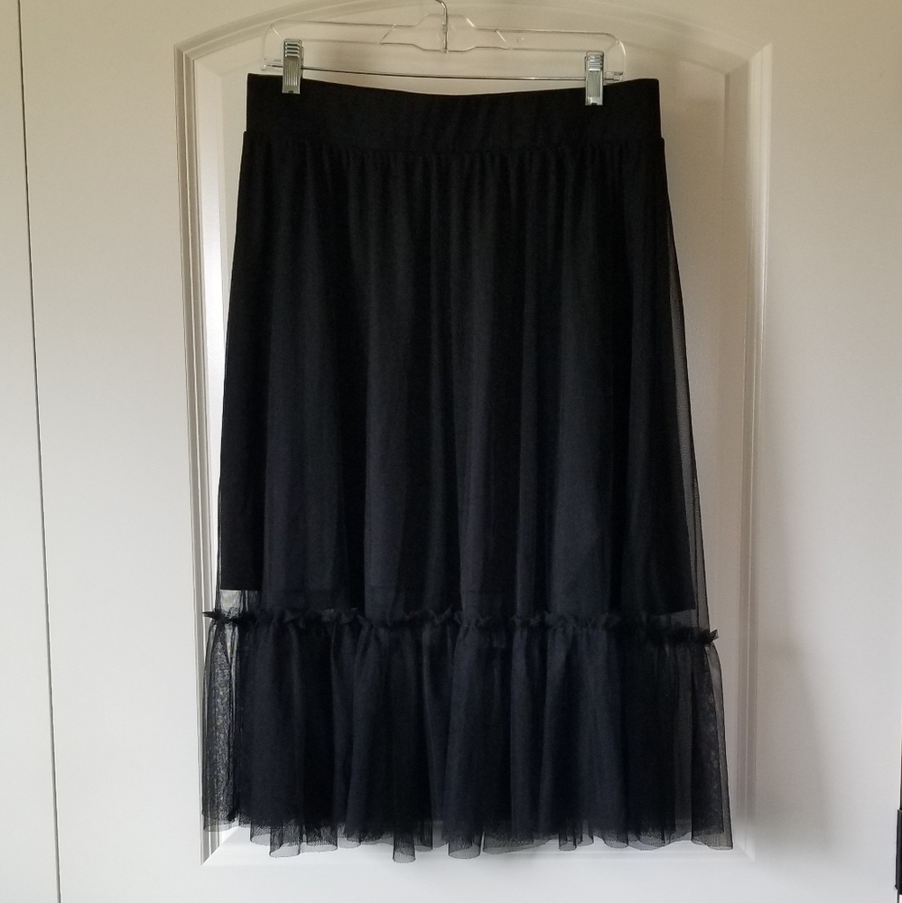 (2for$15) Torrid black tule skirt
